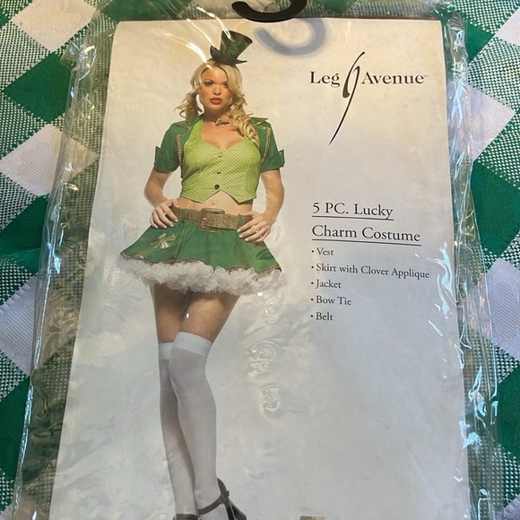 Leg Avenue 5PC Lucky Charm Costume Size M/L - Picture 7 of 7